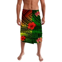 polynesian puletasi men aboriginal half skirt with logo customize samoa lavalava material polynesian tribal clothing ie faitaga