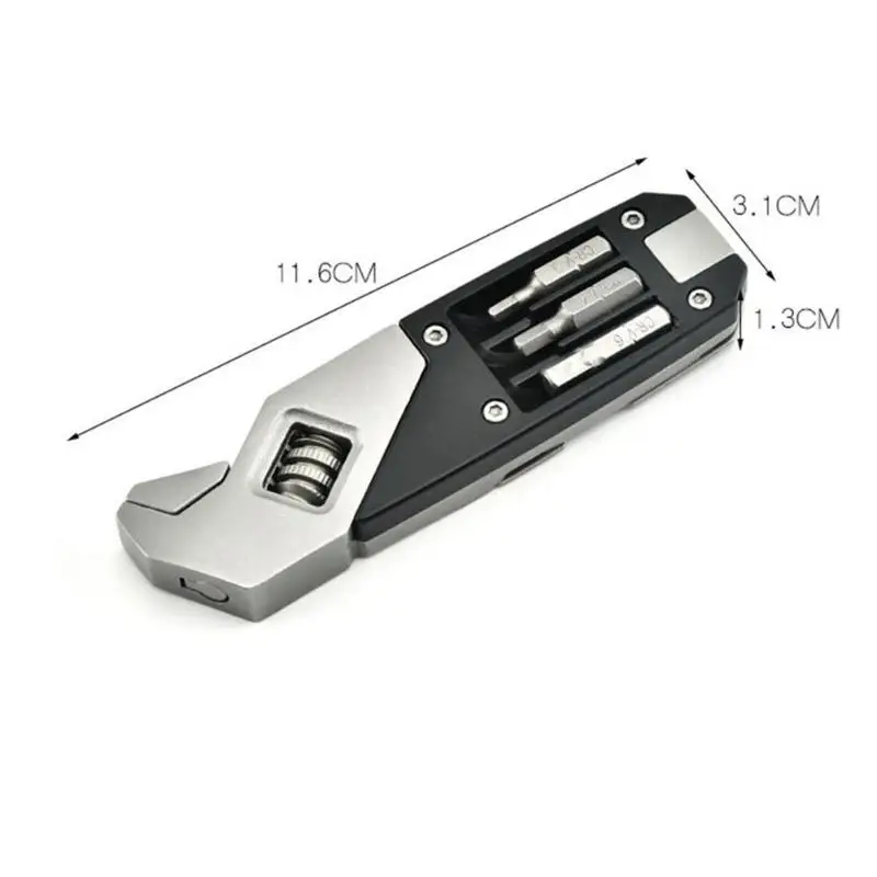 17 в 1 регулируемый гаечный ключ из нержавеющей стали складной карманный EDC