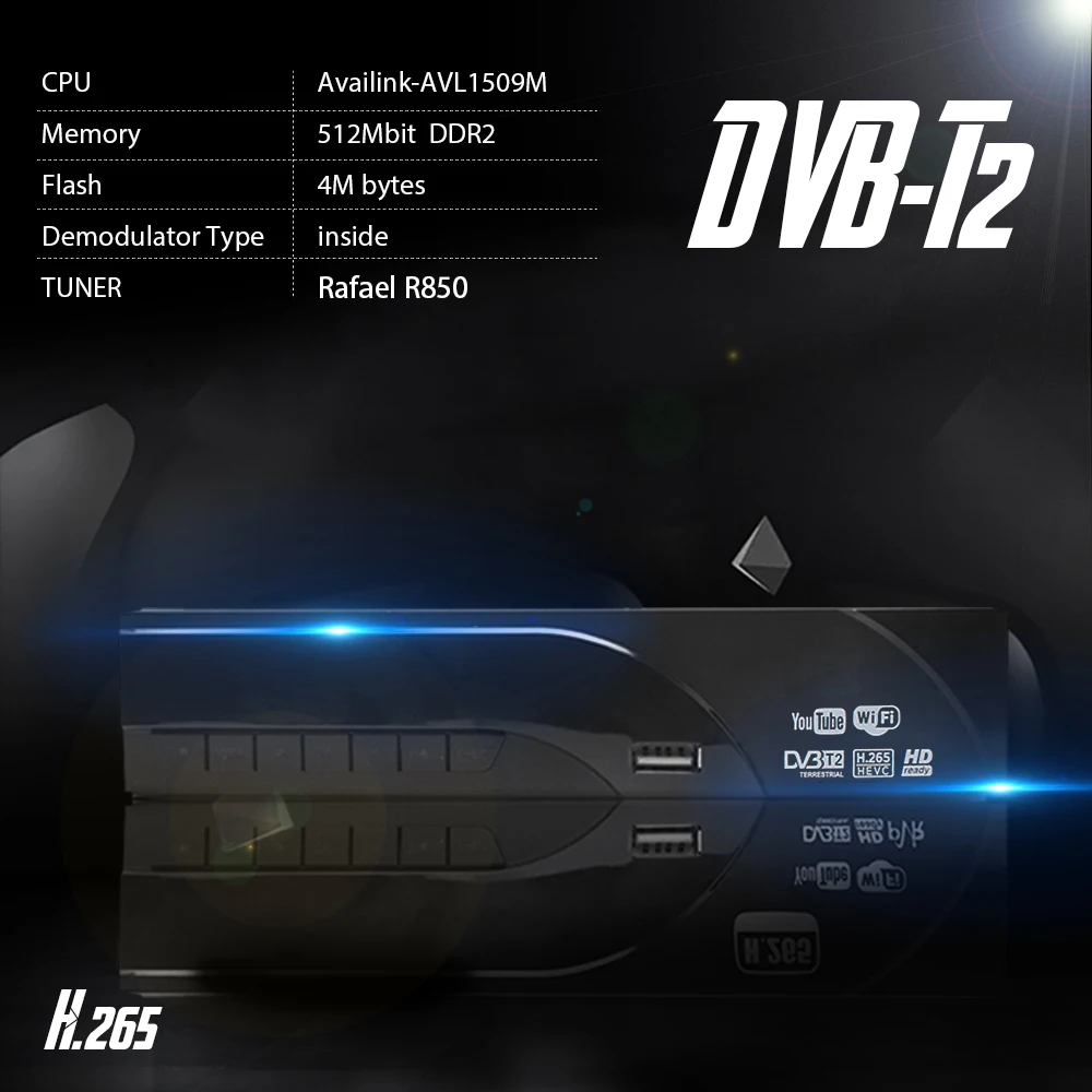 DVB-T2 цифровой ресивер поддерживает H.265/HEVC h265 Hevc Dvb t2 Youtube Dolby Ac3 Лидер продаж голландская Германия чешский и т. Д