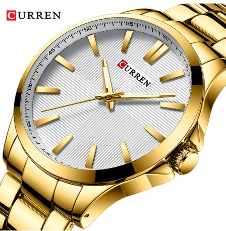 

CURREN 8322 gold men's watch luxury brand analog sports watch business quartz waterproof men's watch