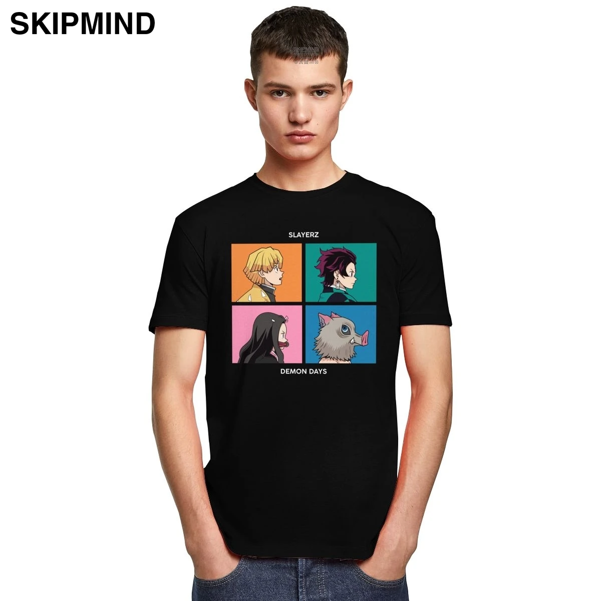 Мужская хлопковая футболка с коротким рукавом принтом Аниме Манга иносукэ