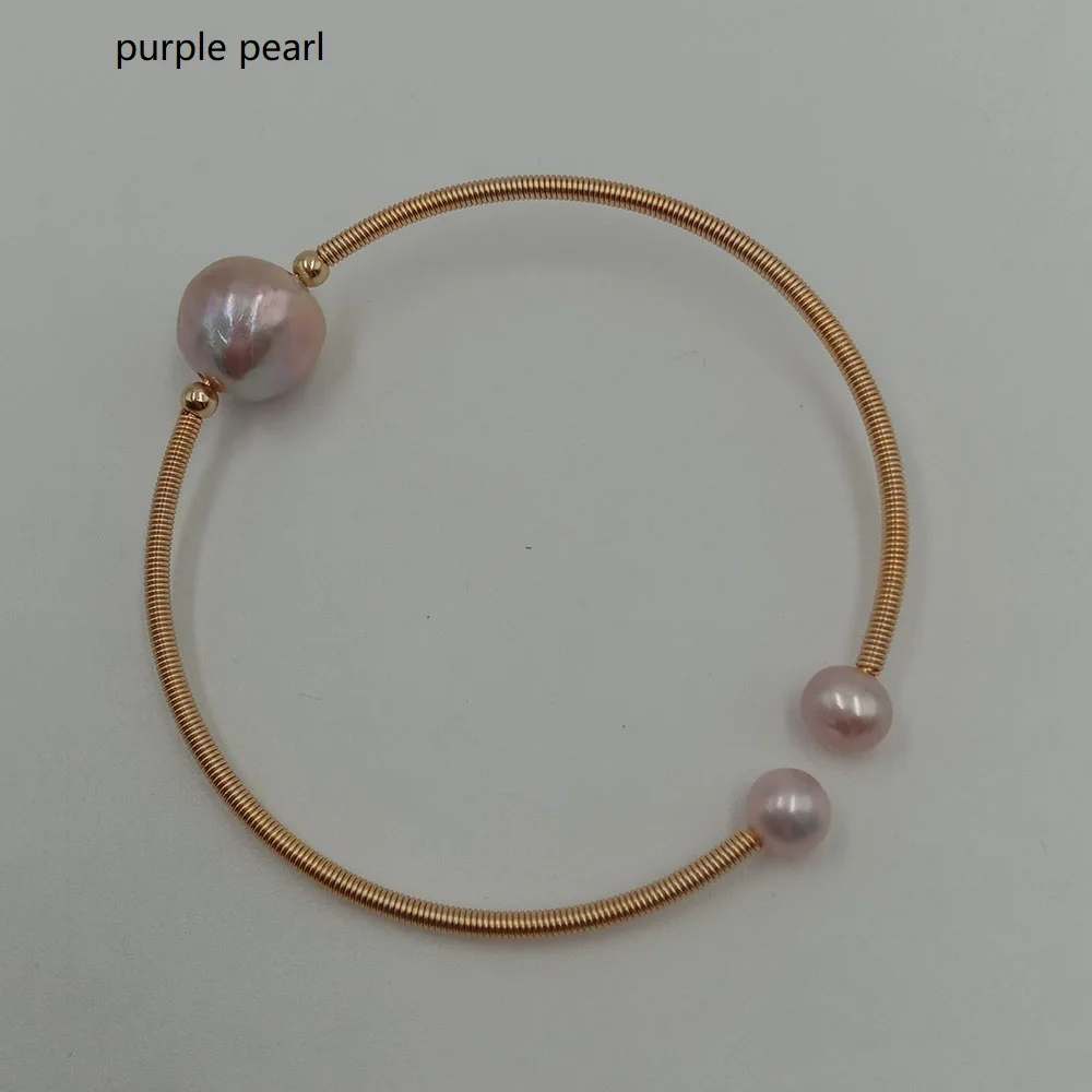 Браслет из пресноводного жемчуга в стиле барокко браслет 100% натурального с