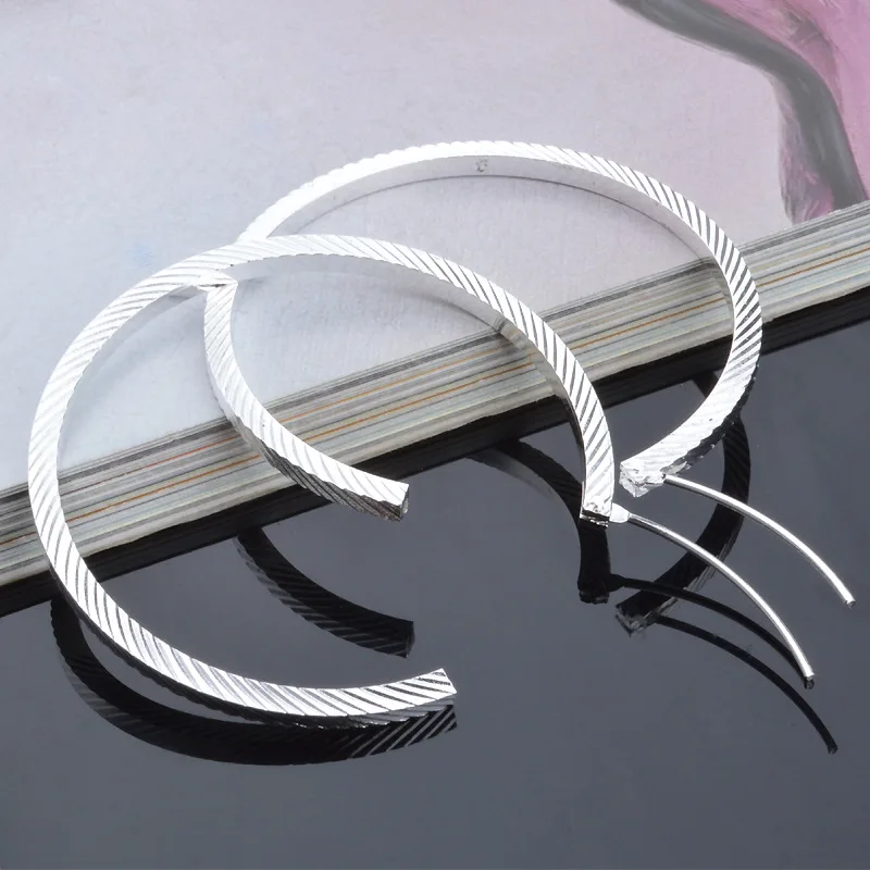 Серьги для Для женщин круглый саржа серьги CZ стерлингового серебра обручальные