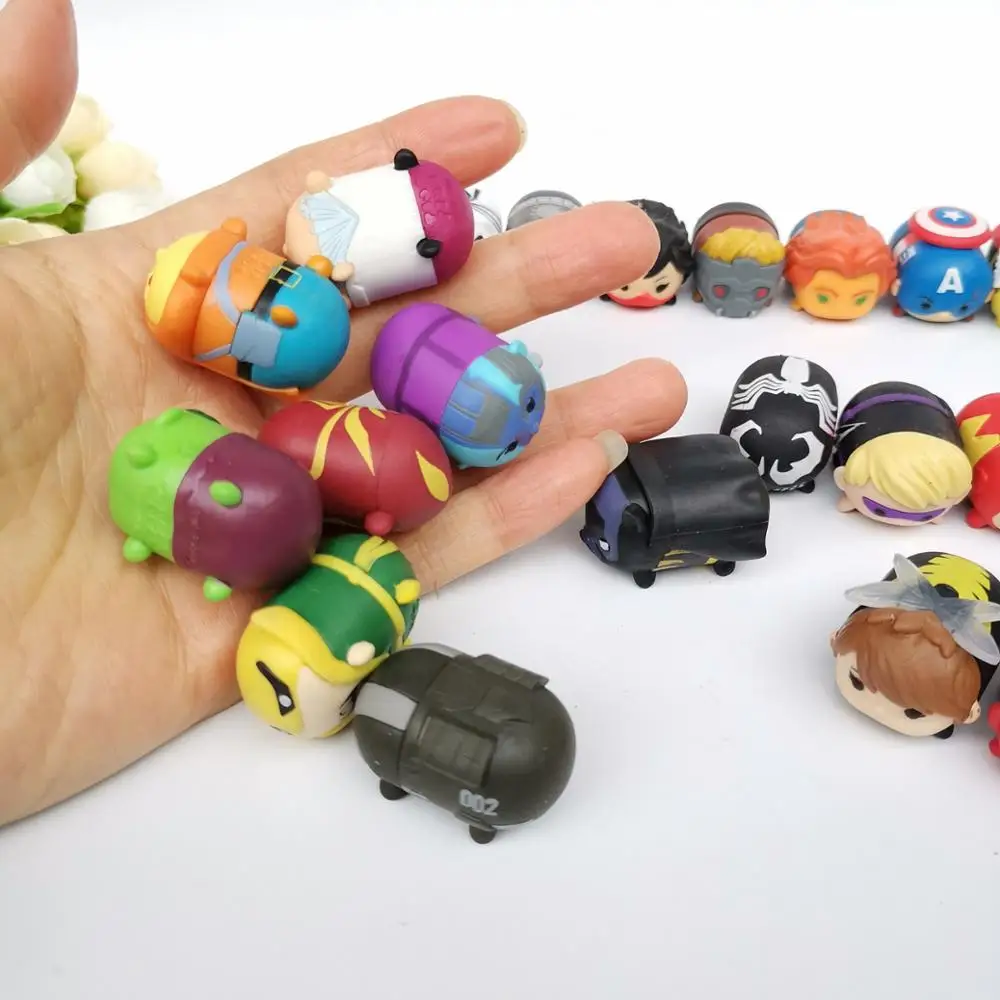 5 шт./лот случайный 3 см среднего размера Горячая с супергероями: мультфильм Аниме