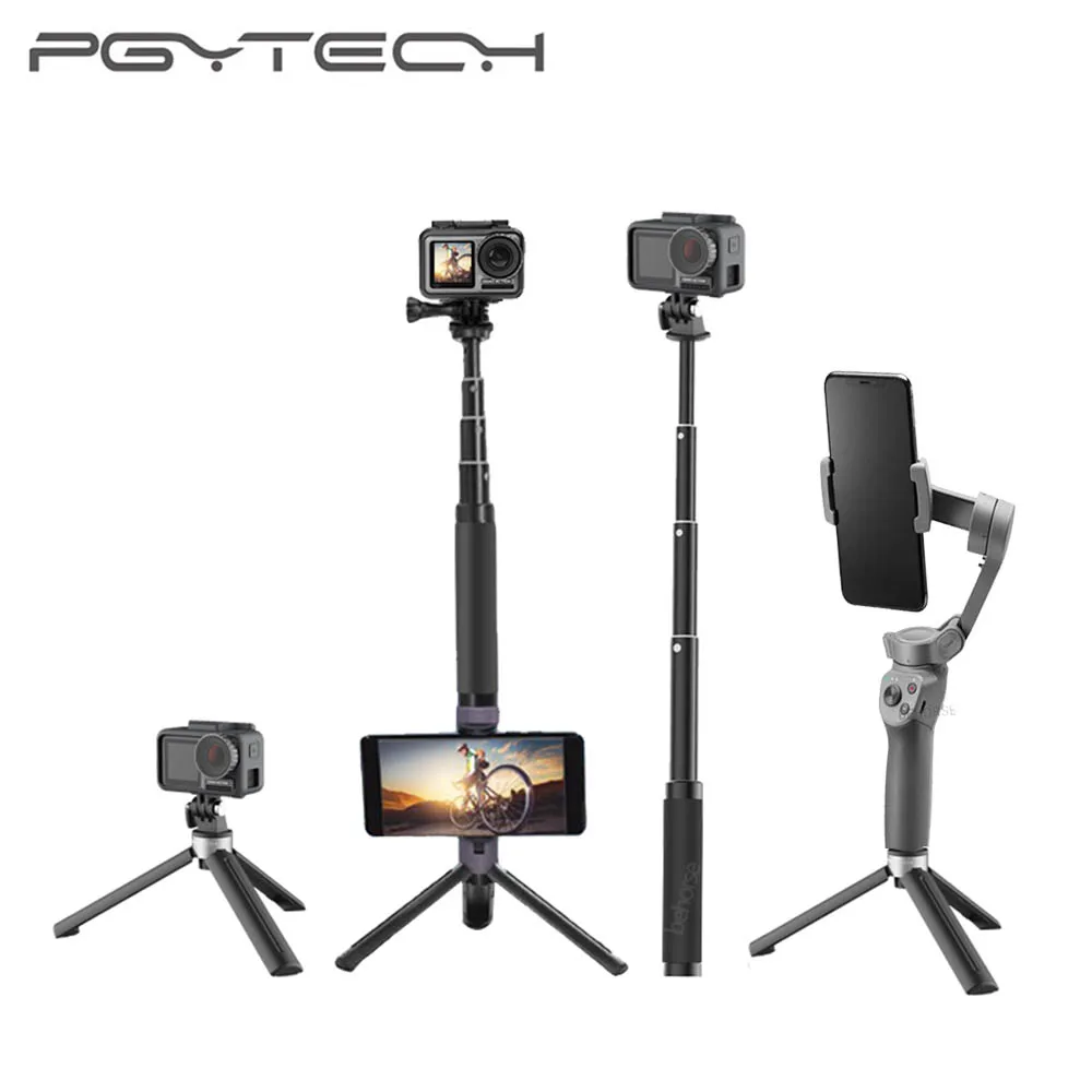 PGYTECH DJI Osmo Mobile 3 1/4 крепление штатив для селфи палка рукоятка и штатив для Osmo Action Gopro Hero 7 Insta360 One X
