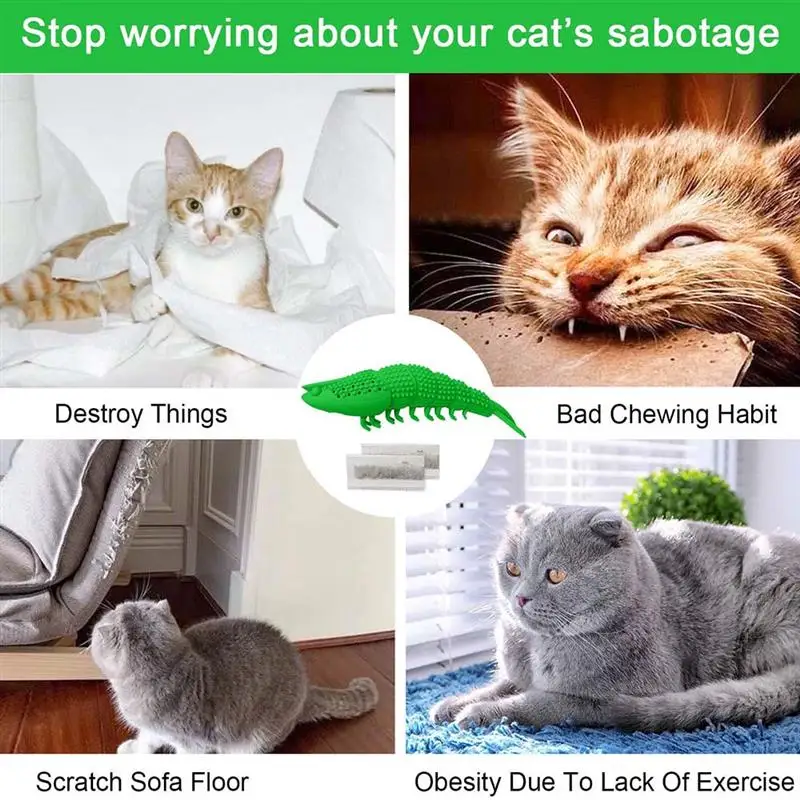 Зубная щетка жевательная игрушка игрушки для кошек Интерактивная уход за зубами