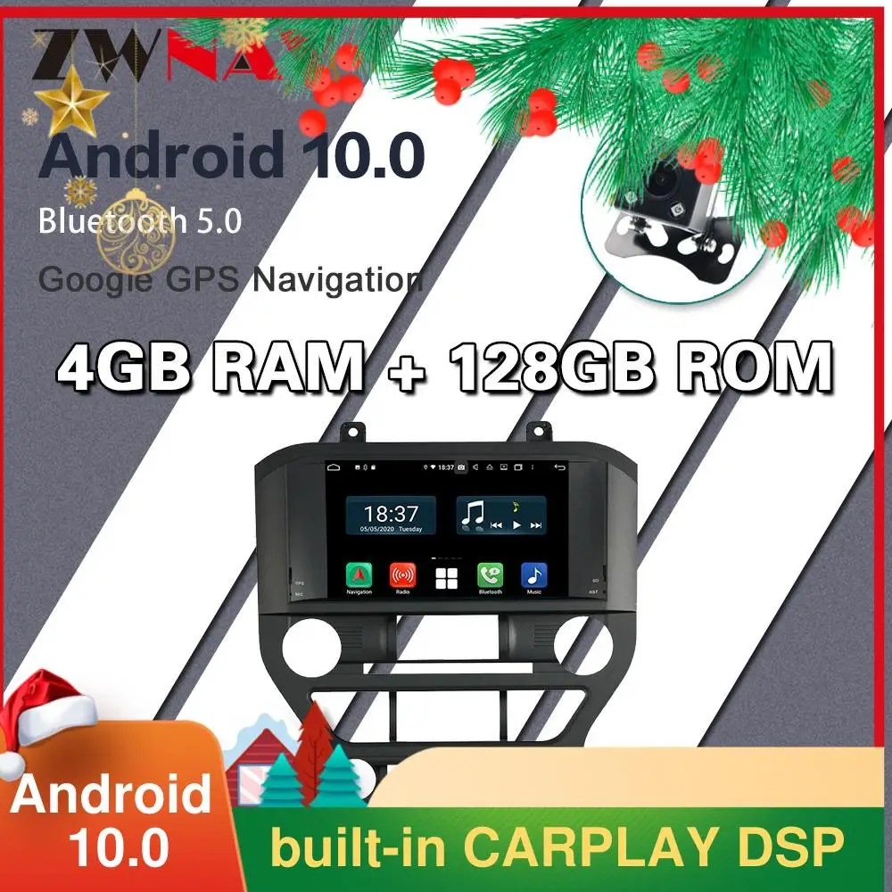 

Carplay Android 10 Car GPS Navigation For Ford Mustang 2015+ ZWNAV headunit Multimedia player Car radio tape recorder GT500