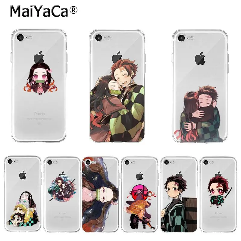 Демон убийца Kimetsu без Yaiba чехол для телефона из ТПУ с принтом Корпус iphone 12 11 Pro XS MAX XR