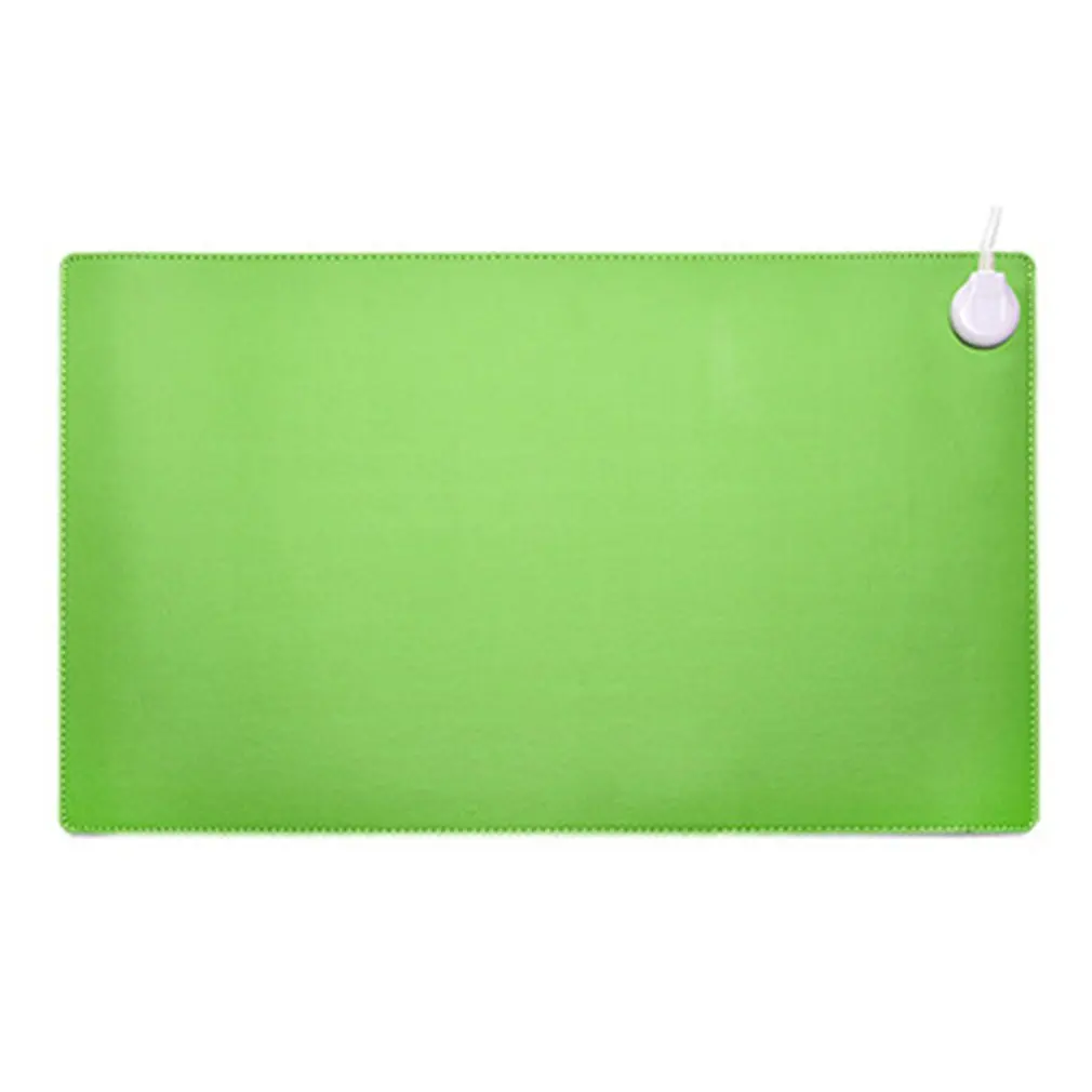 60x35cm green 53*27 см Новая зимняя грелка для рук, подушка для компьютера, для чтения, стол с подогревом, теплый коврик и коврик для стола, теплые электрические нагревательные колодки - Цвет: 60x35cm green