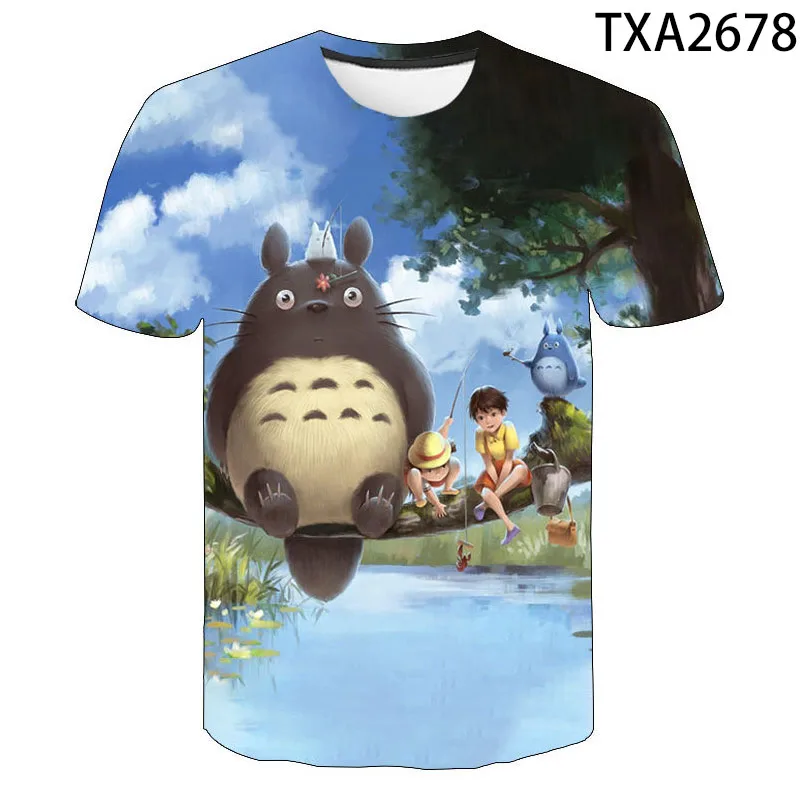 

New Summer Hot Sale Totoro 3D T Shirt Men Women Children Fashion Casual Short Sleeve Totoro Printed T-shirt Interesting Tops Tee