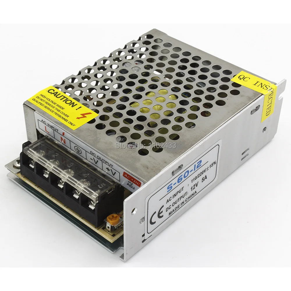 S-60-12 60W 12VDC 5A одиночный групповой переключатель питания AC 220V на DC 12V | Обустройство