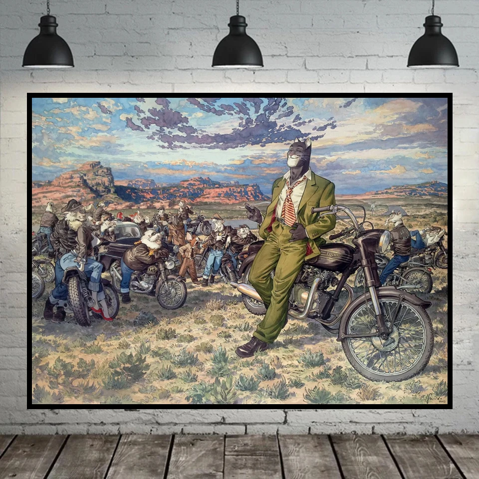 Современные Мультяшные комиксы художественный постер с изображением кота