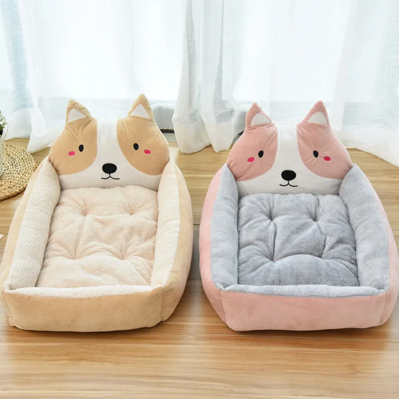 

Dog Beds For Large Dogs Cute Pet Dog Bed Cartoon Shaped Pet Sofa Kennels Cat Warm Bed House Cotton Dog Pad Chihuahua Blanket
