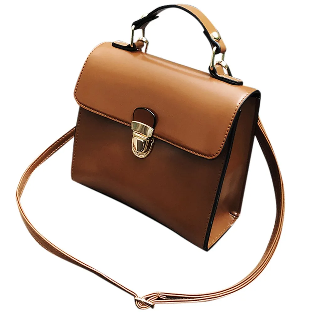 Женская сумка Модный Блестящий ретро портфель с масляной поверхностью