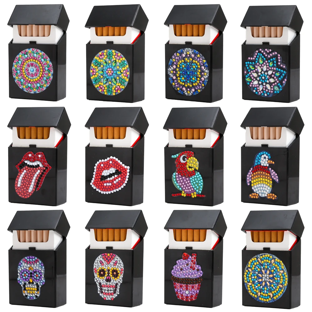 5D DIY искусство алмазная живопись животные и цветы узор сигарета чехол Алмазная