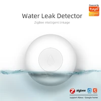 zigbee water leak detector flood leakage alarm sensor smart life tuya app remote alert system