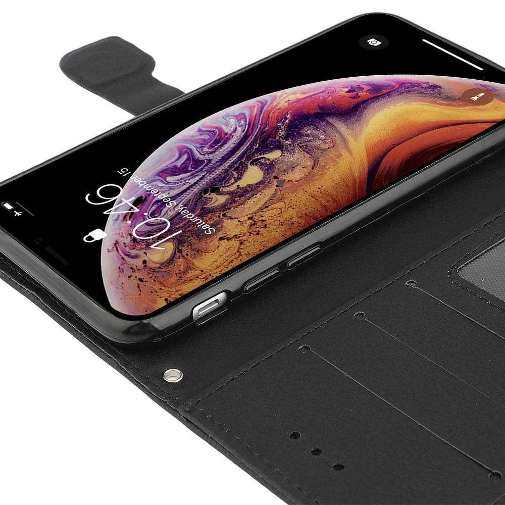 Чехол бумажник с откидной крышкой для iPhone 11 Pro Max чехол Xr X Xs Роскошный деловой