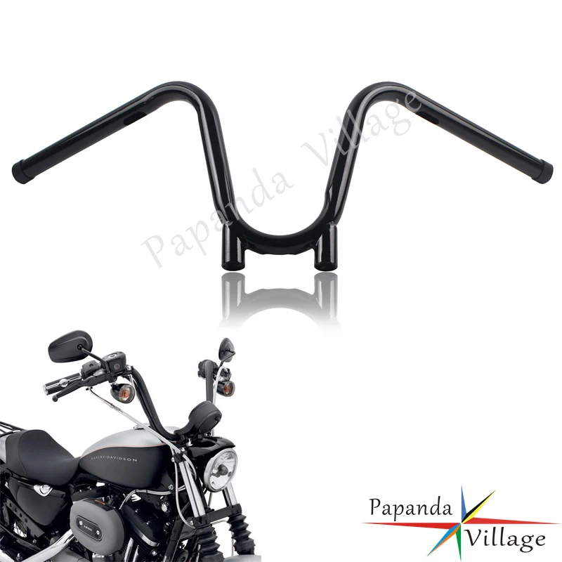 Стальной черный мотоциклетный штырь 1 дюйм для руля APE 9 5 дюйма rise Harley Sportster Dyna Chopper