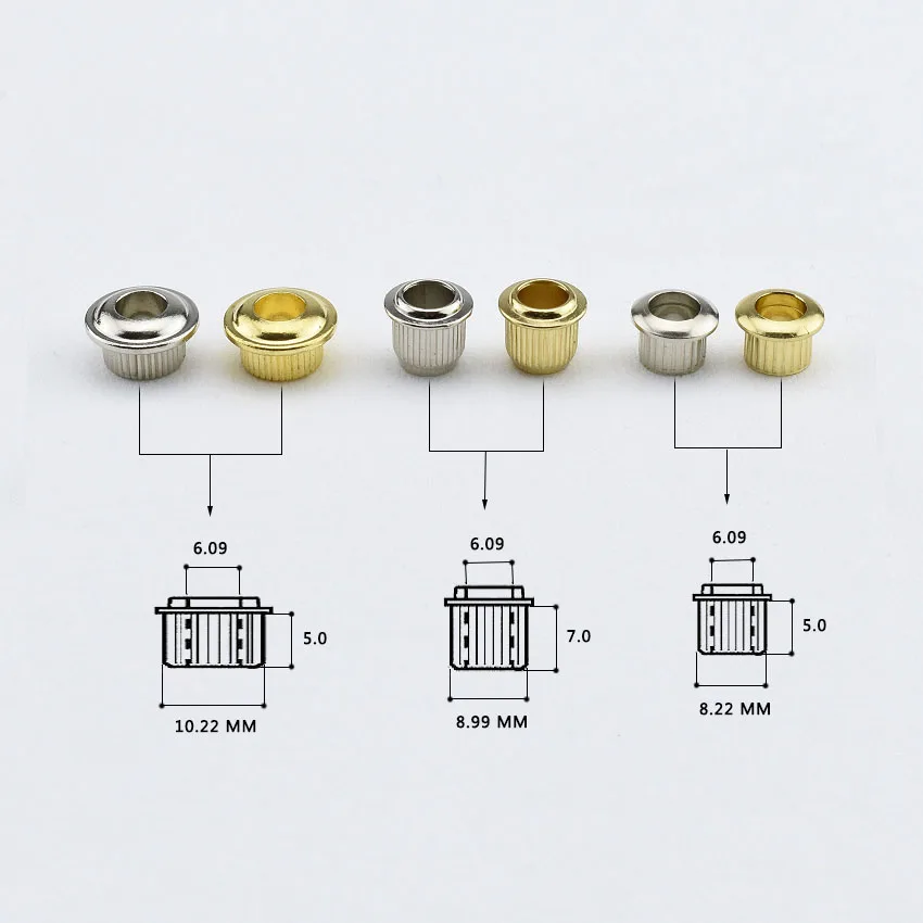 【Made in Korea】1 Set ( 6 Pieces ) Metal Vintage Guitar Machine Heads Tuners  Nuts/ Bushings/Ferrules