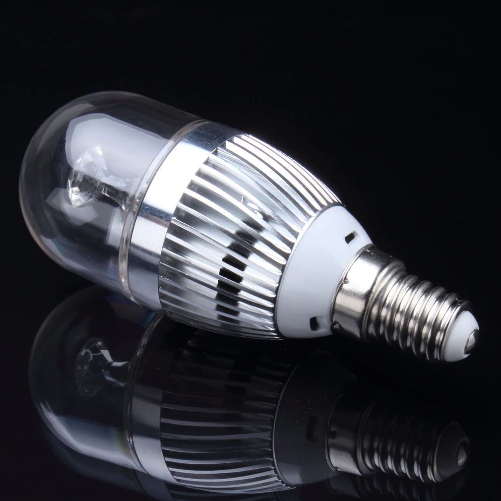 Новый E14 9W 3LED теплый белый светильник лампа с украшением в виде кристаллов