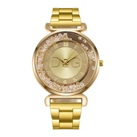 quicksand rhinestones gold stainless steel watches qualities women luxury fashion diamond quartz watch casual ladies wristwatch