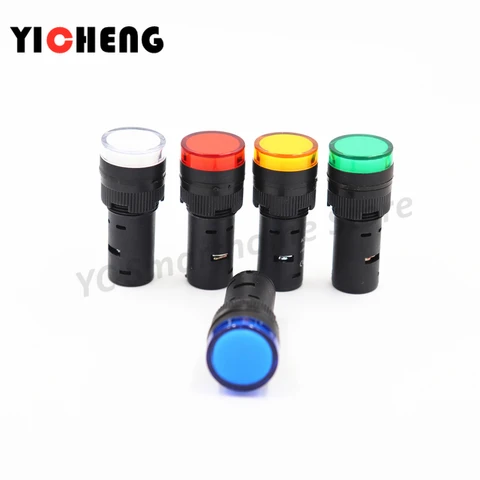 Индикаторные лампы ZHENGYICHENG 5 шт., 16 мм, 12/24 В