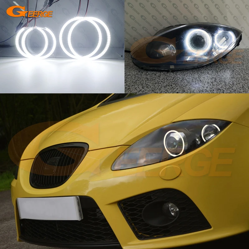 Для SEAT Altea leon Mk2 1P ультра яркий SMD комплект светодиодов глаза ангела halo кольца