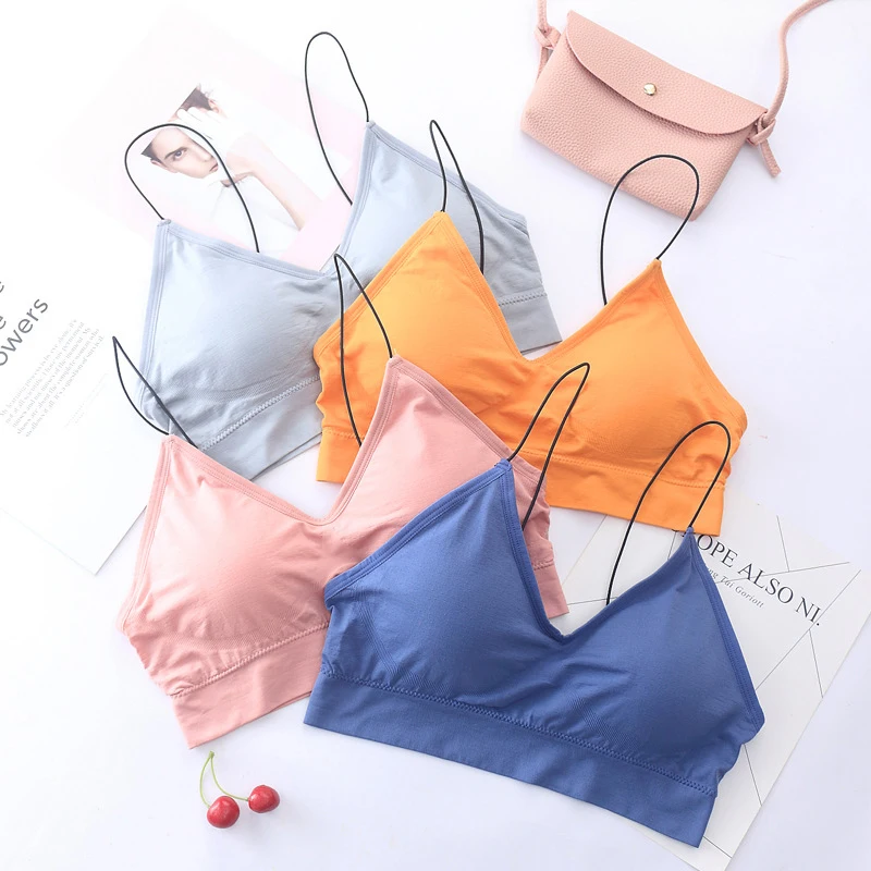 

Летний топ-труба, женские бюстгальтеры, тонкий плечевой ремень, красота, задняя обмотка, грудь, женский топ на бретелях