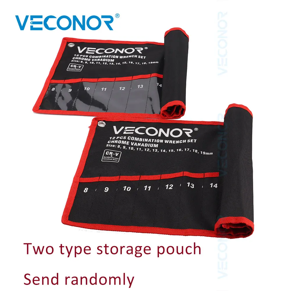 

Ratchet Wrench Key Set Spanner Set Wrench 8-19mm 12Pcs Mirror Polish 72T Ratchet Flexible Head Spanner with Free Storage Pouch