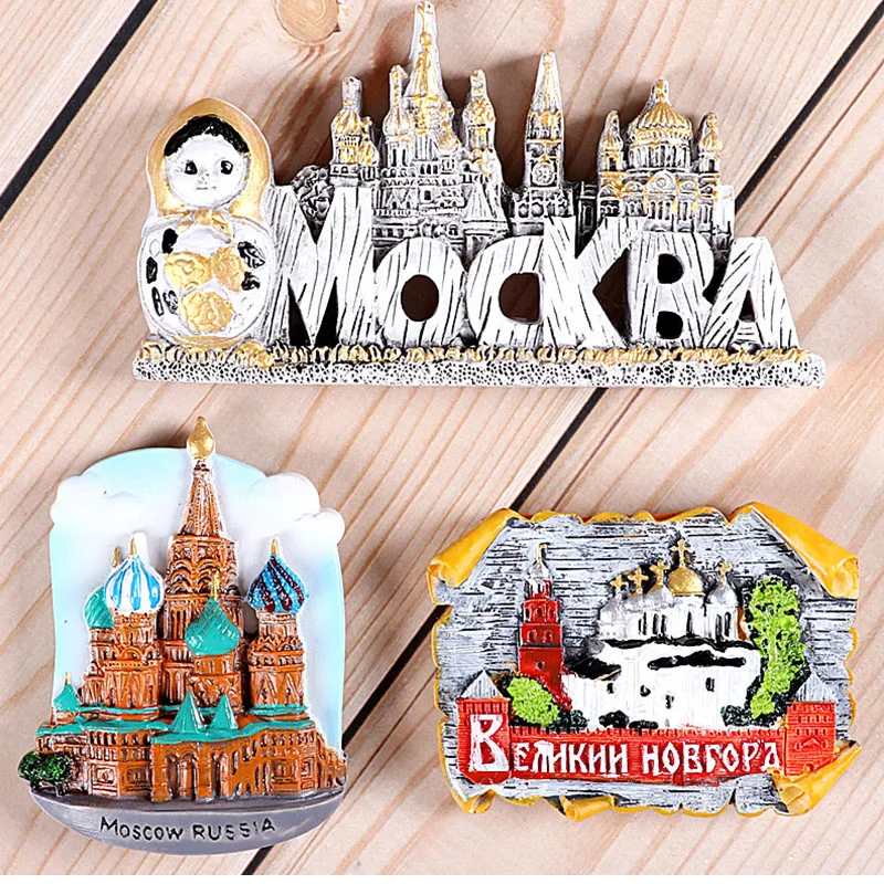 Магниты на холодильник туристические сувениры 3D наклейки Германия Россия Греция