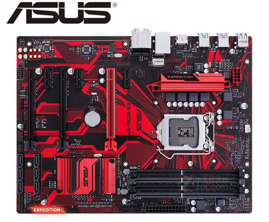 ASUS оригинальная материнская плата для intel LGA 1151 DDR4 mining game USB2.0 USB3.0 64 Гб B250 б/у