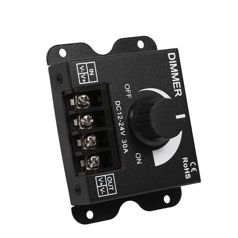 12V 30A металлический светодиодный диммер контроллер ручной Управление для