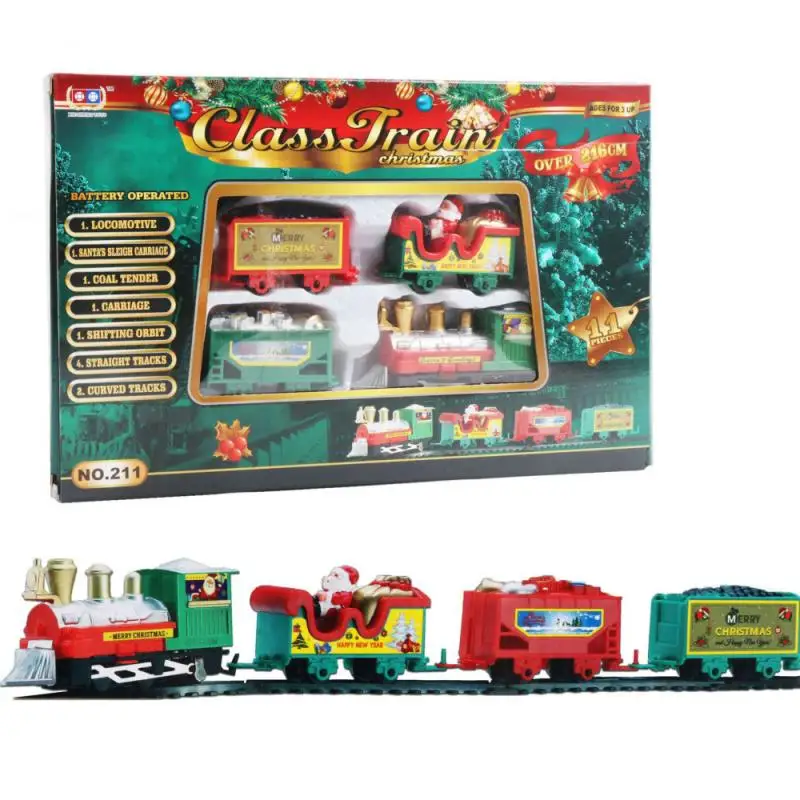 

Christmas ornaments Christmas electric rail car train Christmas mini Christmas electric train, rail set and engine train
