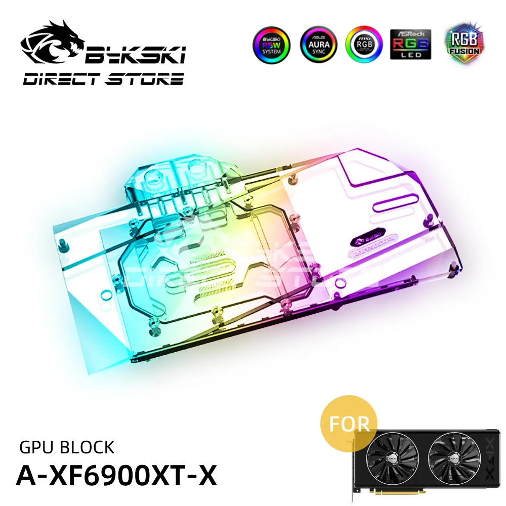 

Bykski ARGB GPU карбоновый фильтр для воды блок для XFX RX6900XT видеокарты блок кулер ПК водяного охлаждения VGA блок A-XF6900XT-X