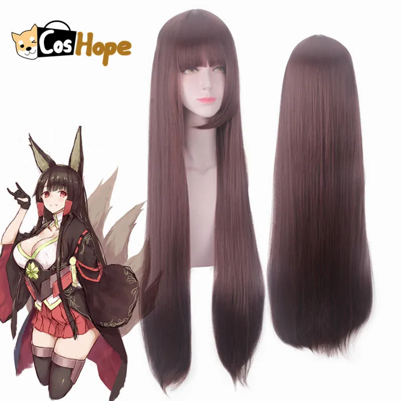 Акаги косплей игры Азур Лейн Косплей термостойкие синтетические парики длинные