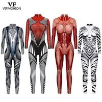 vip fashion new halloween female cosplay costume zentai spandex lycra 3d printed skeleton women costume fancy outfits jumpsuits