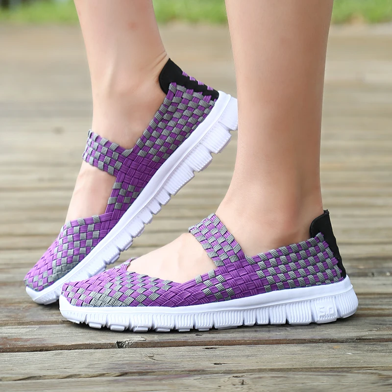 Туфли женские на плоской подошве удобные повседневные кроссовки без шнуровки