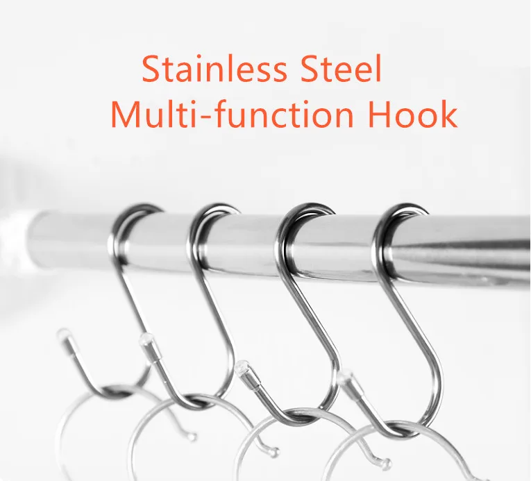 Двойной S-образный крючок для хранения из нержавеющей стали ванной кухни