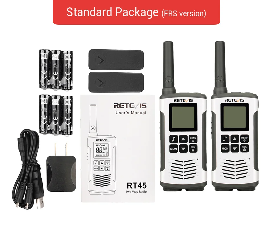 Retevis RT45 PMR радио мини PMR рация 2 шт 0,5 Вт PMR446 PMR 446 FRS двухсторонняя радио Кемпинг/Туризм/путешествия рация