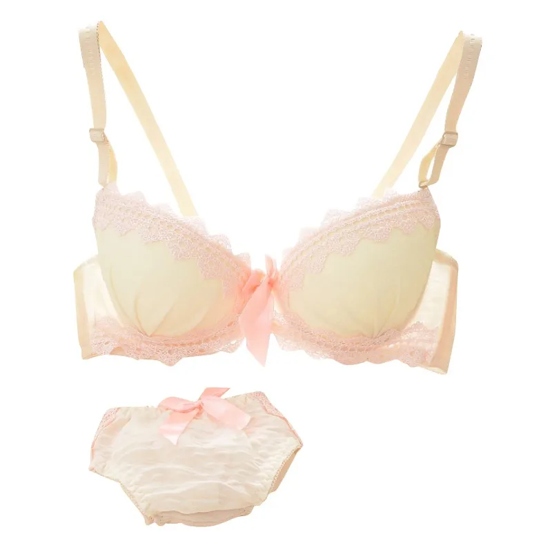 

women bras underwear set 3/4 breasted B cup of adjustment plus side sexy push up bra sets