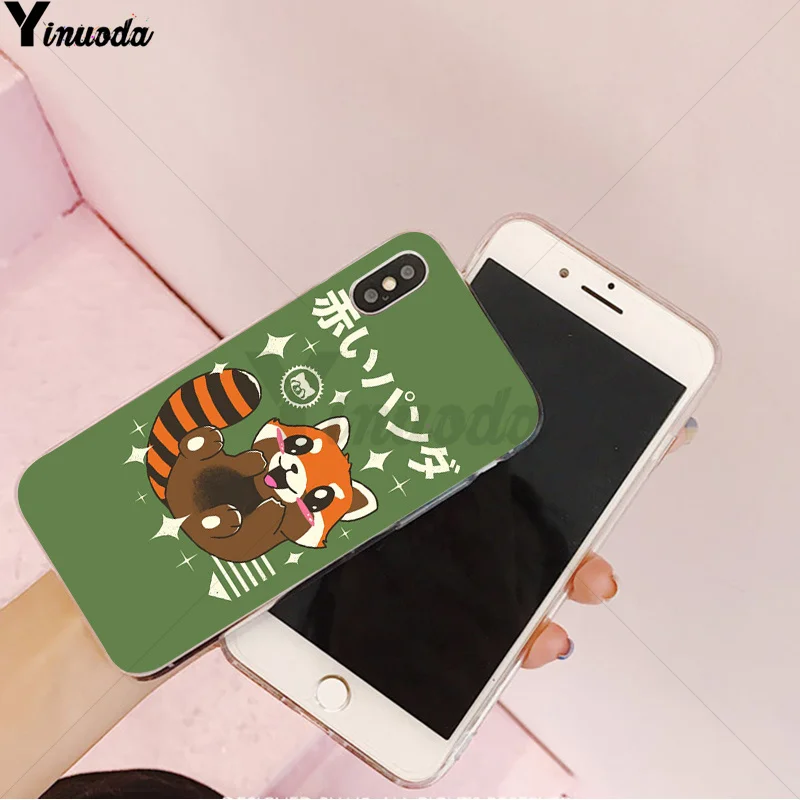 A14 Yinuoda животное енот арт шаблон ТПУ мягкий чехол для мобильного телефона Apple iPhone 8 7 6 6S Plus X XS MAX 5 5S SE XR чехол - Цвет: A14