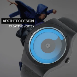 Новая концепция часы минималистский Стиль Прохладный Цвет спираль проигрыватели Роман стильные наручные часы  Geek Вентиляторы подарки мужской женский часы спорт Relogio