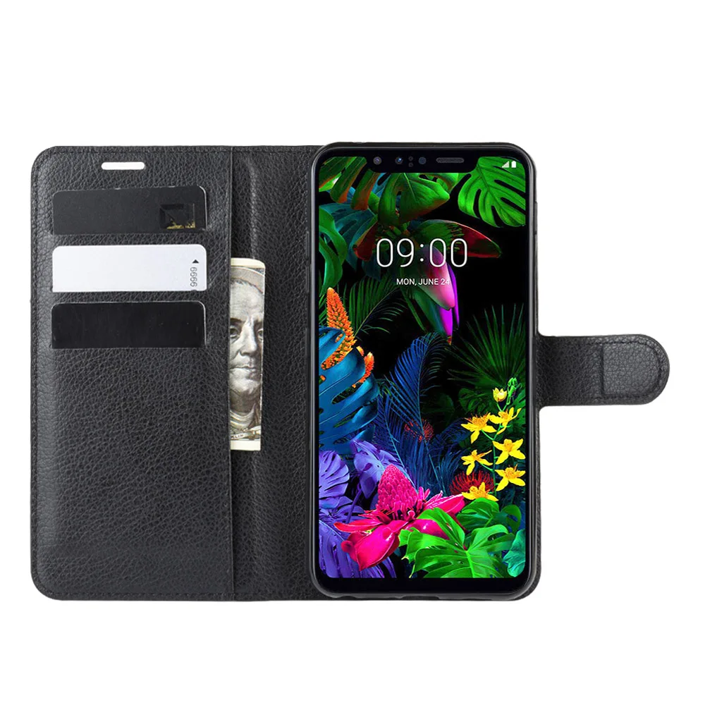 Для LG G8S чехол thinq флип из искусственной кожи кошелек с держатель для карт Стенд