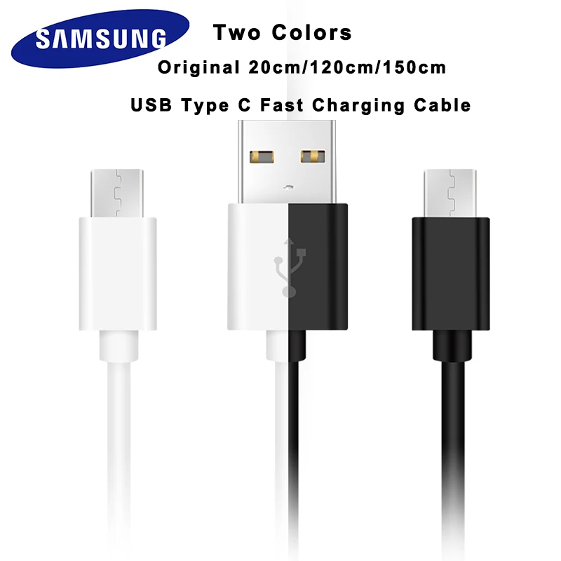 Original SAMSUNG USB C Type Cable 20cm 120cm 150cm Fast Charge Data Line For Samsung Galaxy S8 S9 Plus S10 e A5 A7 2017 Note 8 | Мобильные
