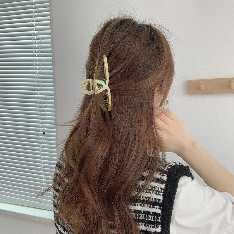 

1PC New Korea Hair Clips Hair Claw For Women Acrylic Hairpins Hair Crab Claws Girls Make Up Washing Tool Accessories Decoration