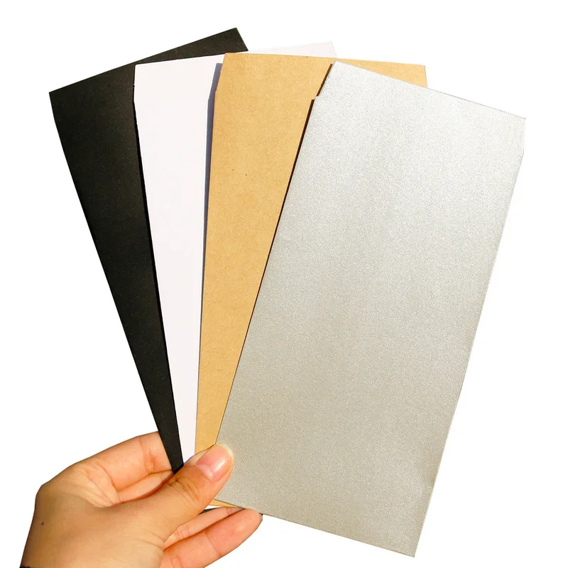 

12Pcs/Set Retro Blank Kraft Paper Envelope Bag 9.6x20cm Vertical Envelope Writing Envelope School Office Gifts