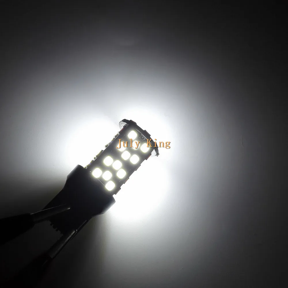 July King 2 пары 60 Светодиодный s 2835SMD 900LM 6000K Белый T20 Светодиодные Габаритные огни DRL