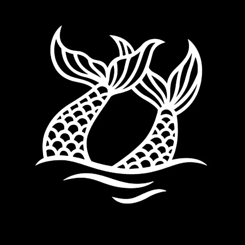 

Car Stickers Mermaid Swimming Windows PVC Waterproof and Sun Protection Decals Fishing Black/silver 13.9cm * 14.4cm