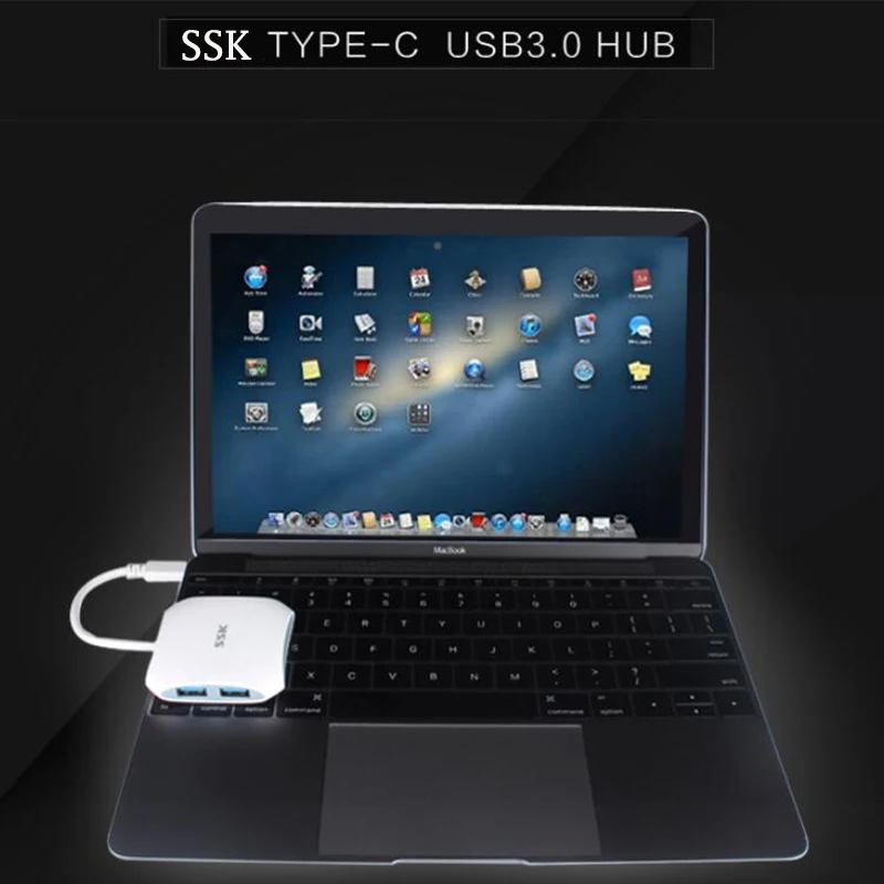 SSK usb концентратор c MacBook хаб 3 0 Передняя панель type многопортовый usb-адаптер порт usb-c