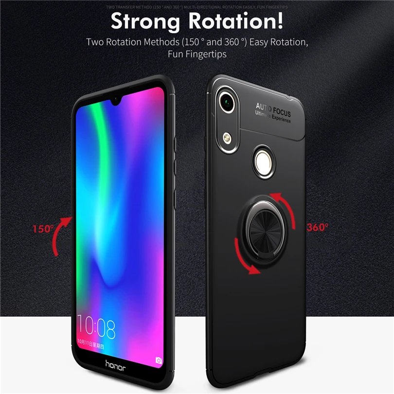 Противоударный чехол для Huawei Y6 Y7 Prime Pro Y5 Y9 2019 магнитный металлический кольцевой